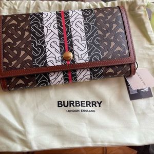 Burberry TB Monogram Stripe Crossbody Wallet